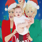 Christmas Girls! Machine-washable Throw Blanket