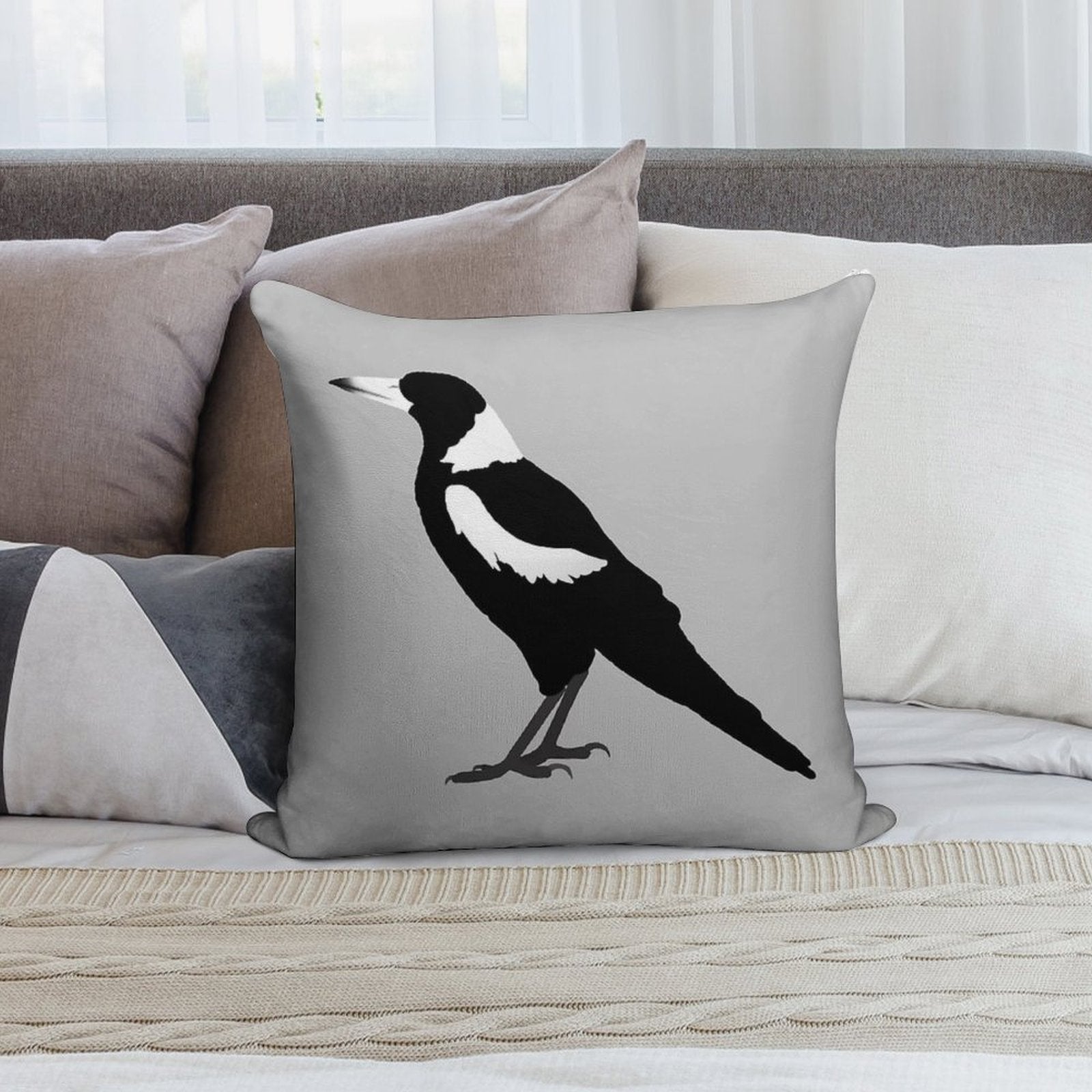 Magpie Soft Gift Ready Throw Pillow