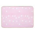 White Hearts on Pink  Stain-Proof Bath Mat