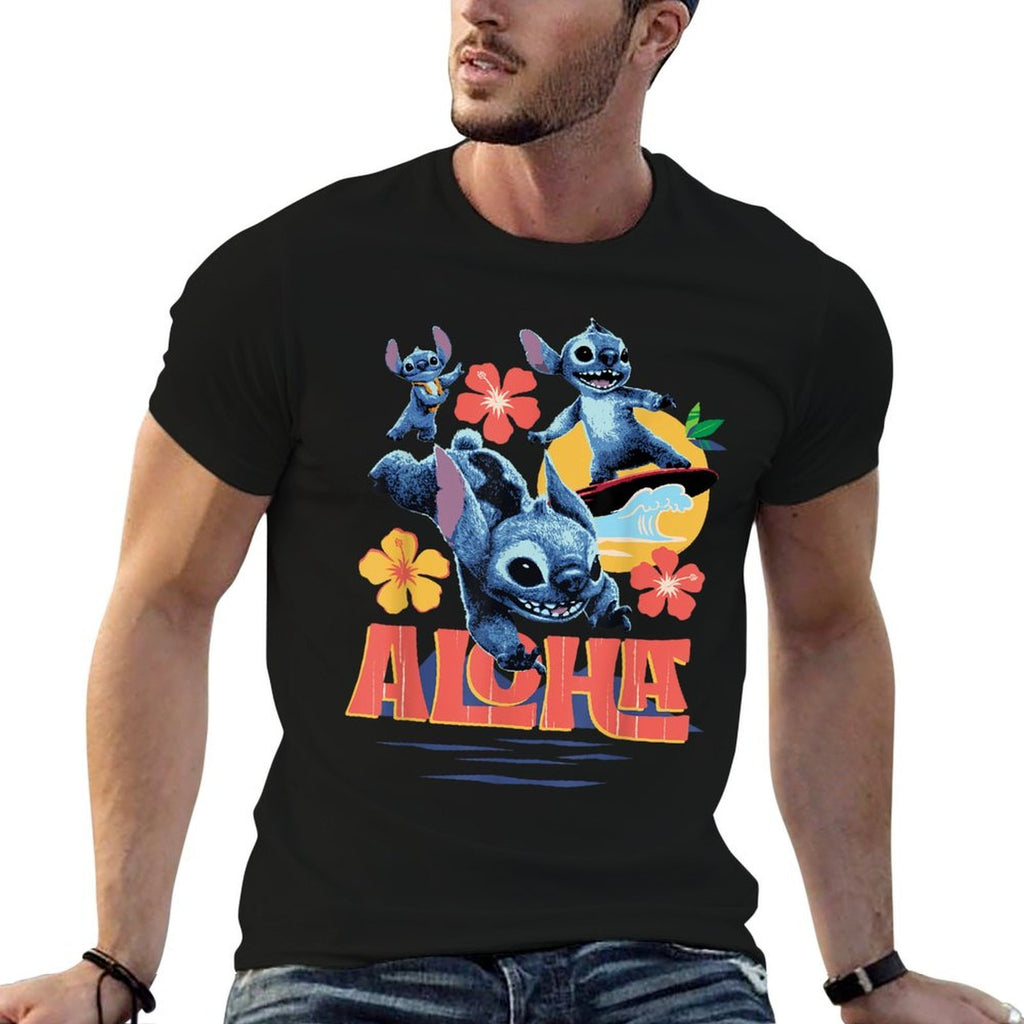 Disney Lilo  Stitch Live-Action Movie Tropical Aloha Stitch  Odor-resistant T-Shirt