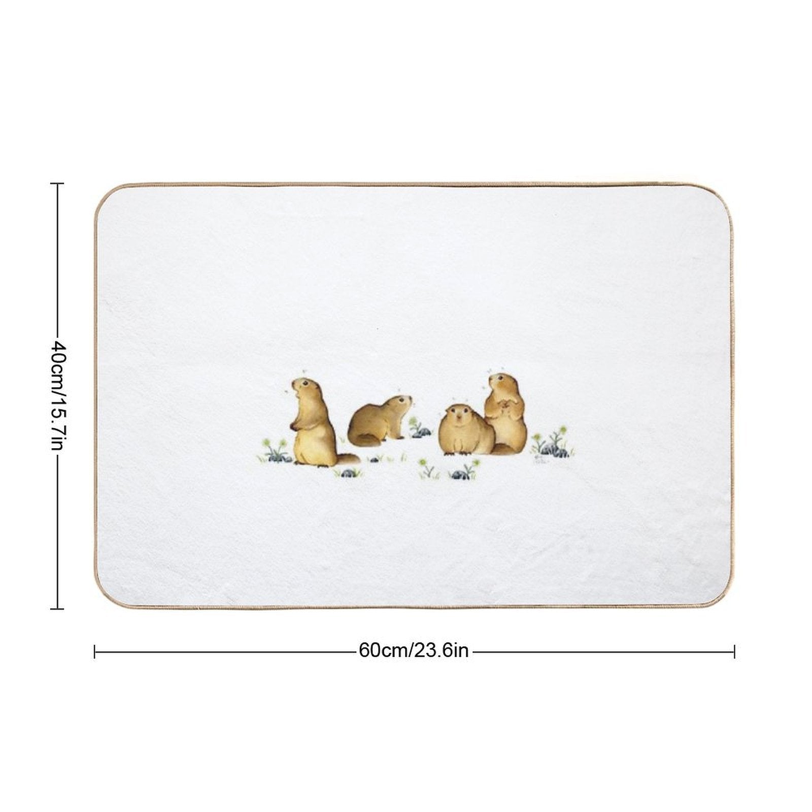 Marmot Family  Slip-Resistant Bath Mat