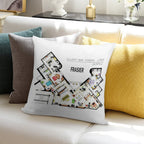 Frasier Apartment Floorplan Soft Ultra-Soft Texture Throw Pillow