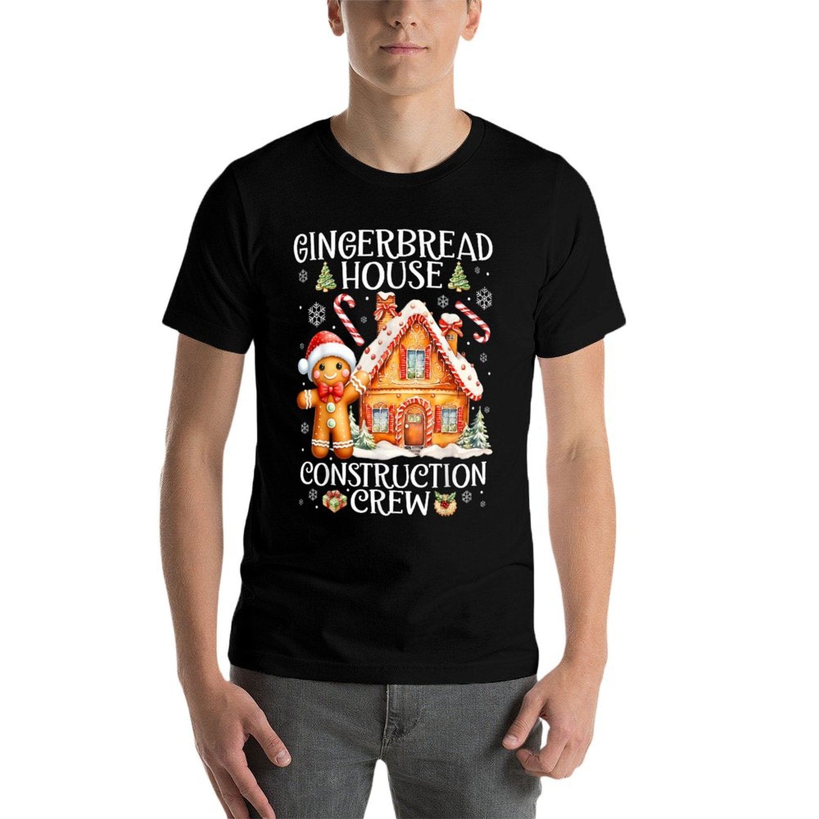 Baking Gingerbread House Construction Crew Christmas Pajamas  Odor-resistant T-Shirt