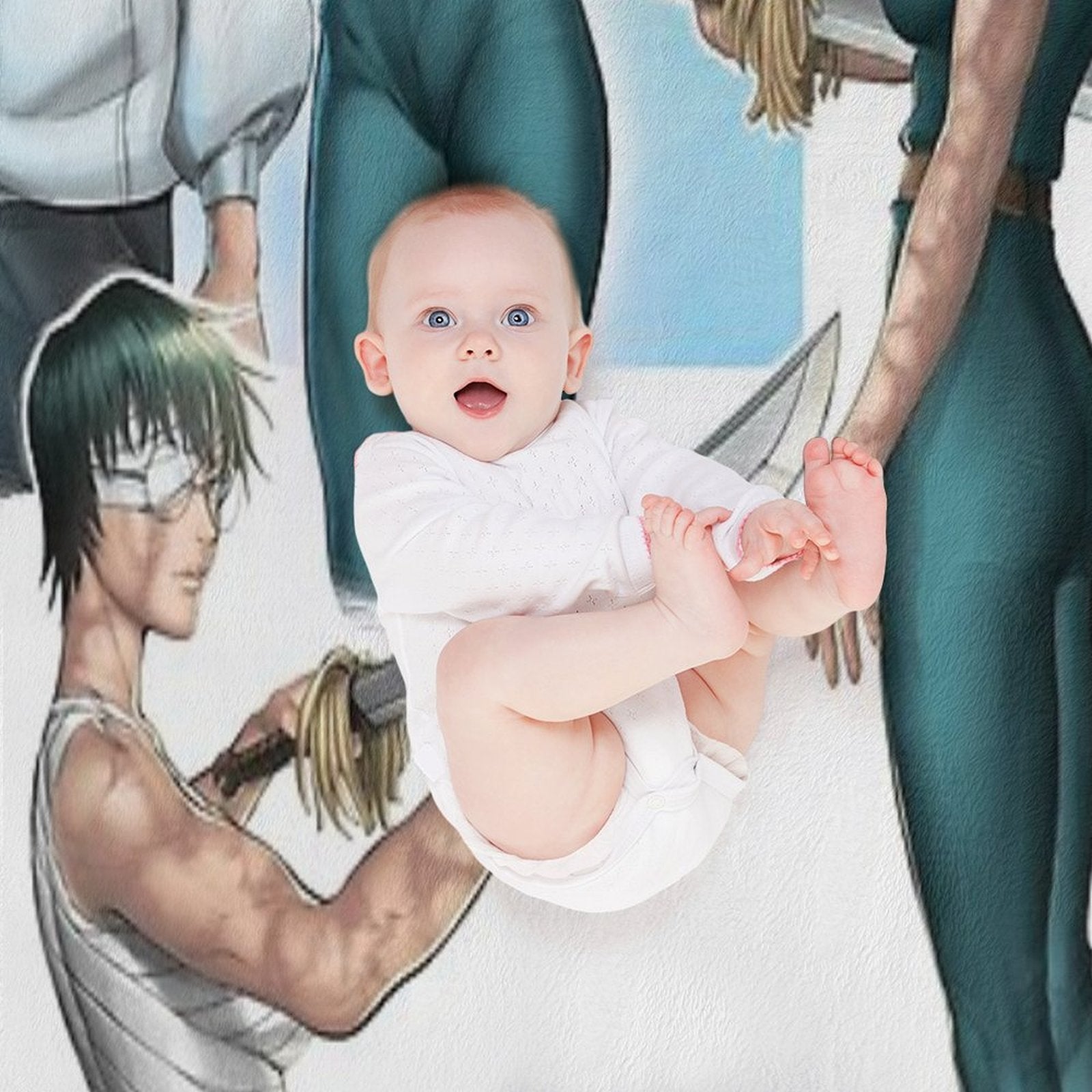 Maki & Yuta (JJK) Velvety-soft Throw Blanket