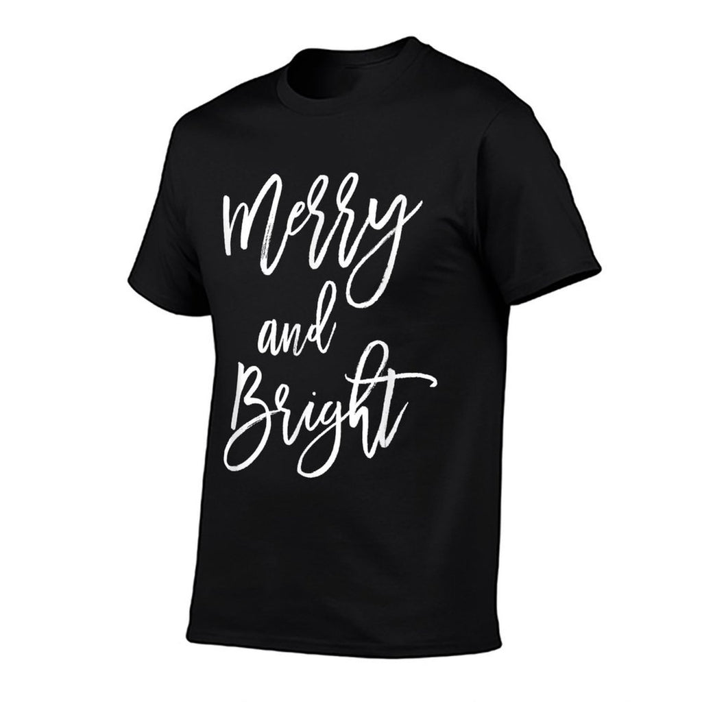 Merry And Bright Holiday Christmas  Breathable T-Shirt