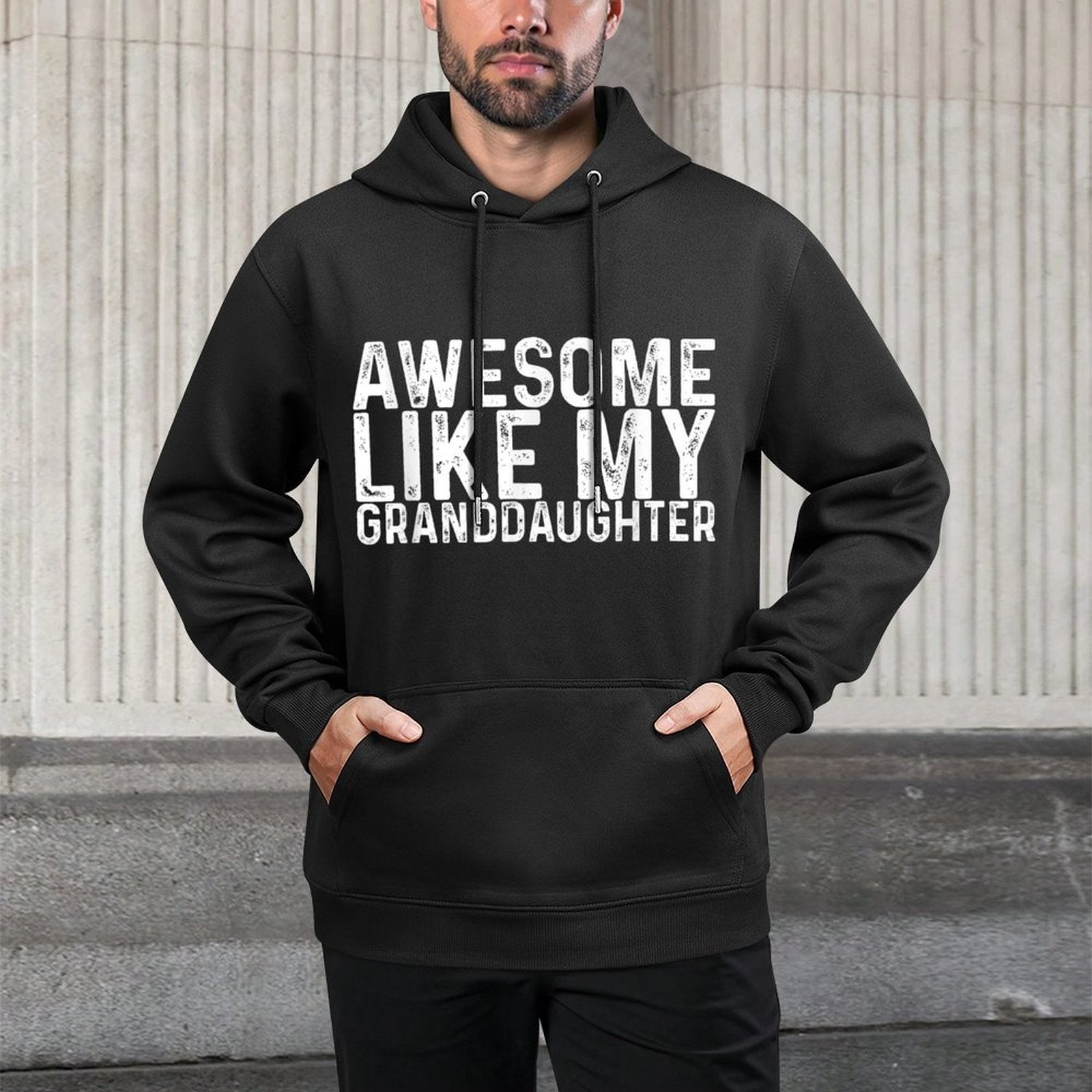 Awesome Like My Daughterss Unisex-Adults Black Small Modern Novelty Moisture-Wicking Hoodie