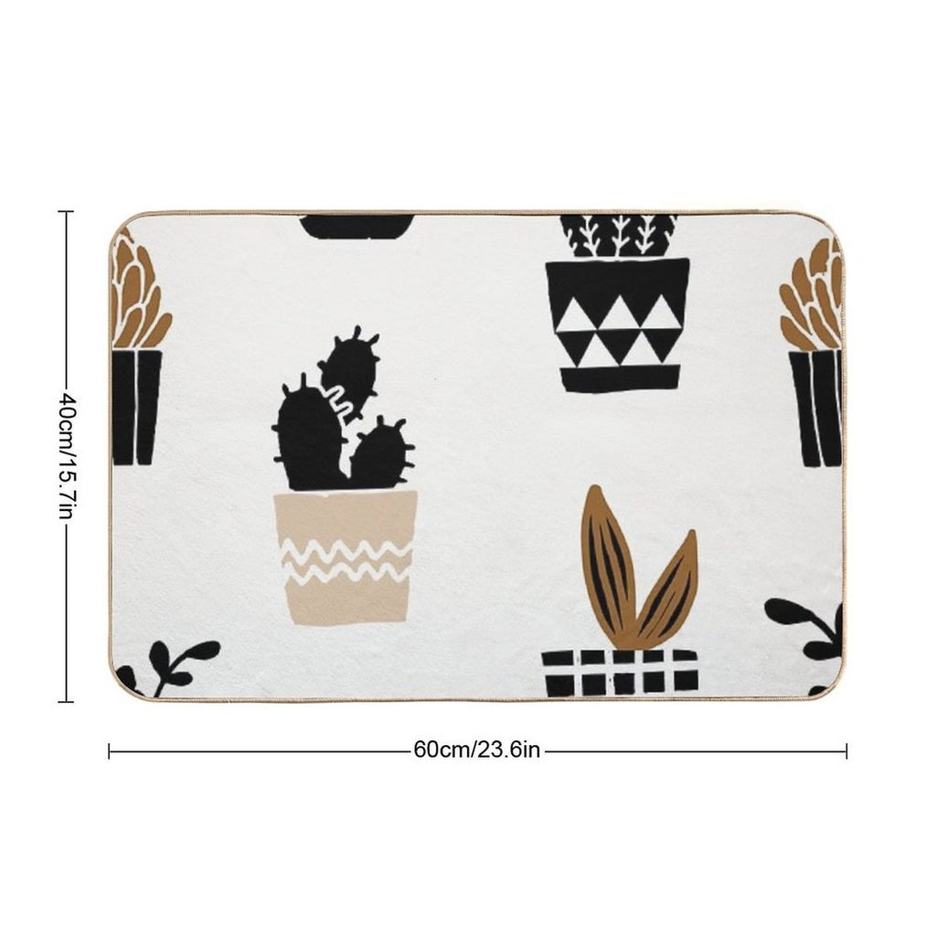 Assorted Cactus Pattern  Non-Slip Bath Mat