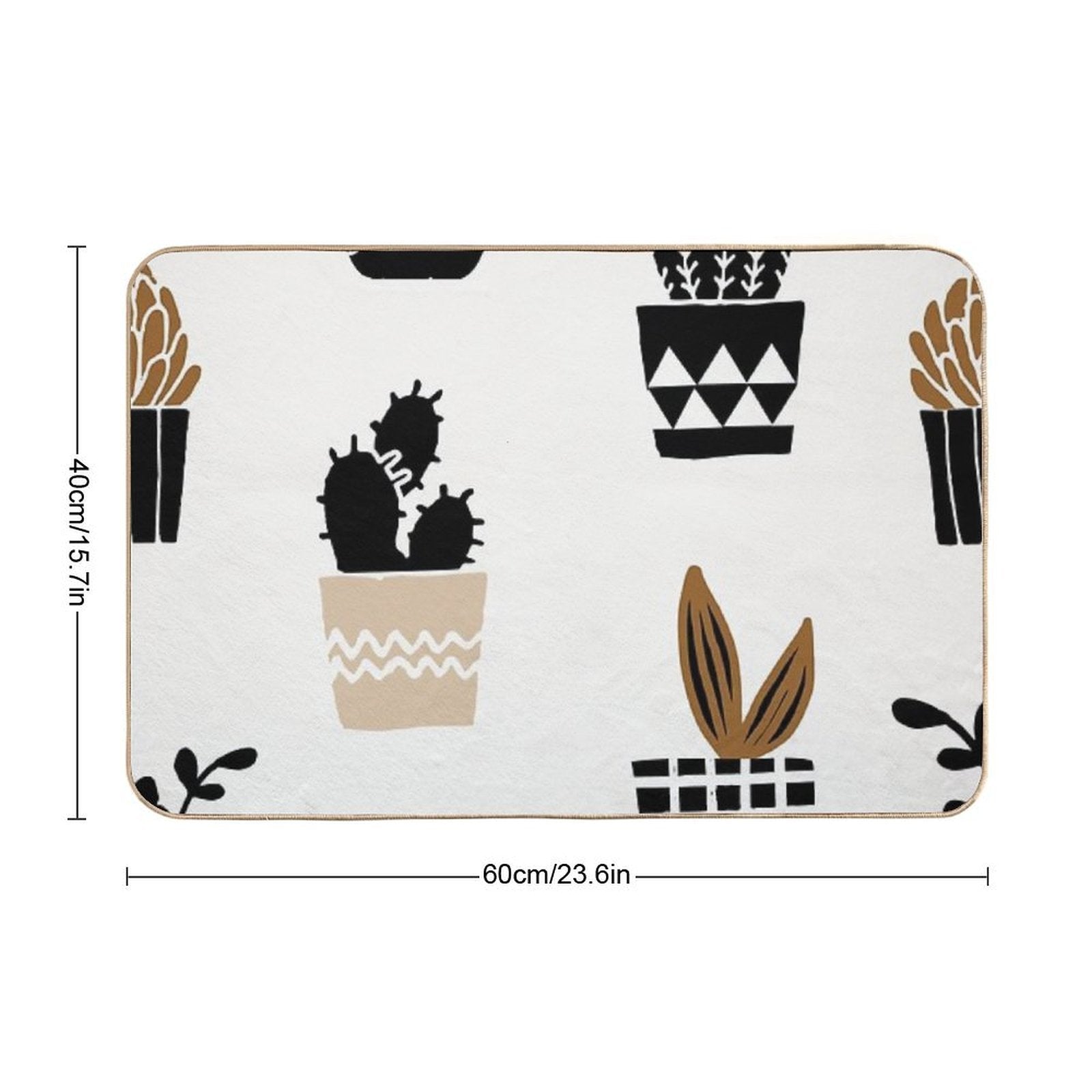 Assorted Cactus Pattern  Non-Slip Bath Mat