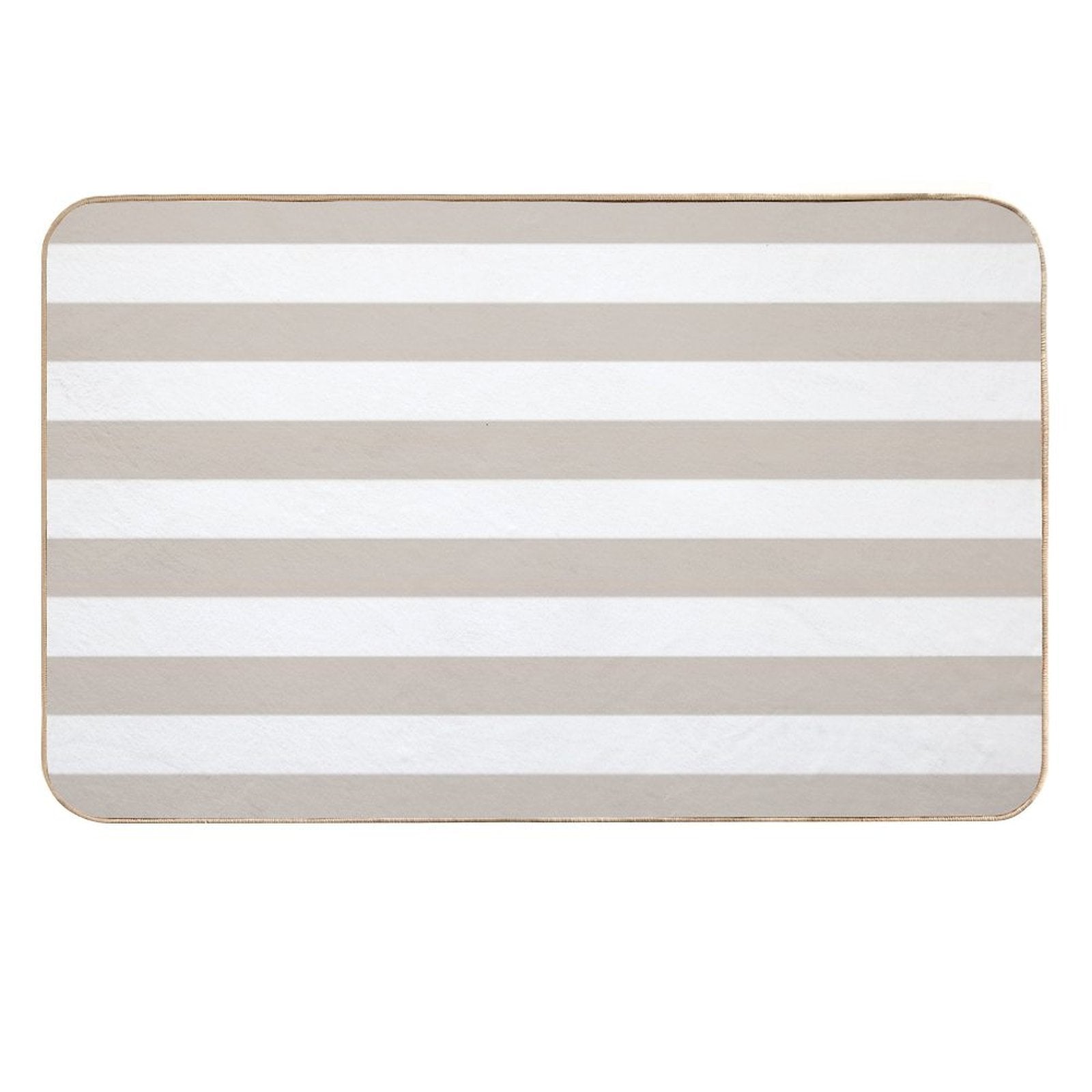 Pastel Pink And White Horizontal Stripe Pattern Pairs 2022 Trending Color - Hue - Shade Pantone Perfectly Pale 13-0003  Multi-Purpose Bath Mat
