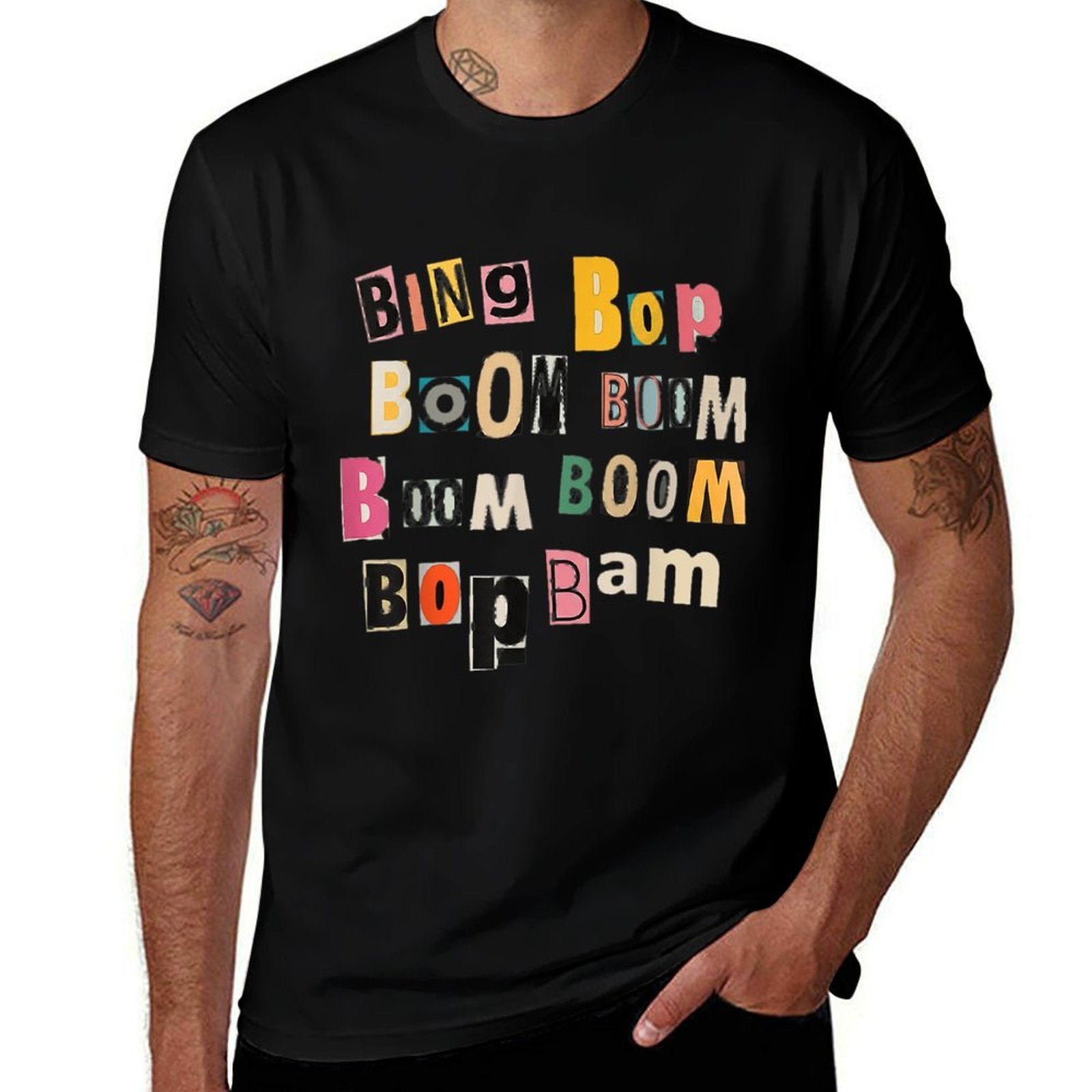 Ken Bing Bop Boom Boom Meme Drick Men Women Youth Kids  Ribbed Collar T-Shirt