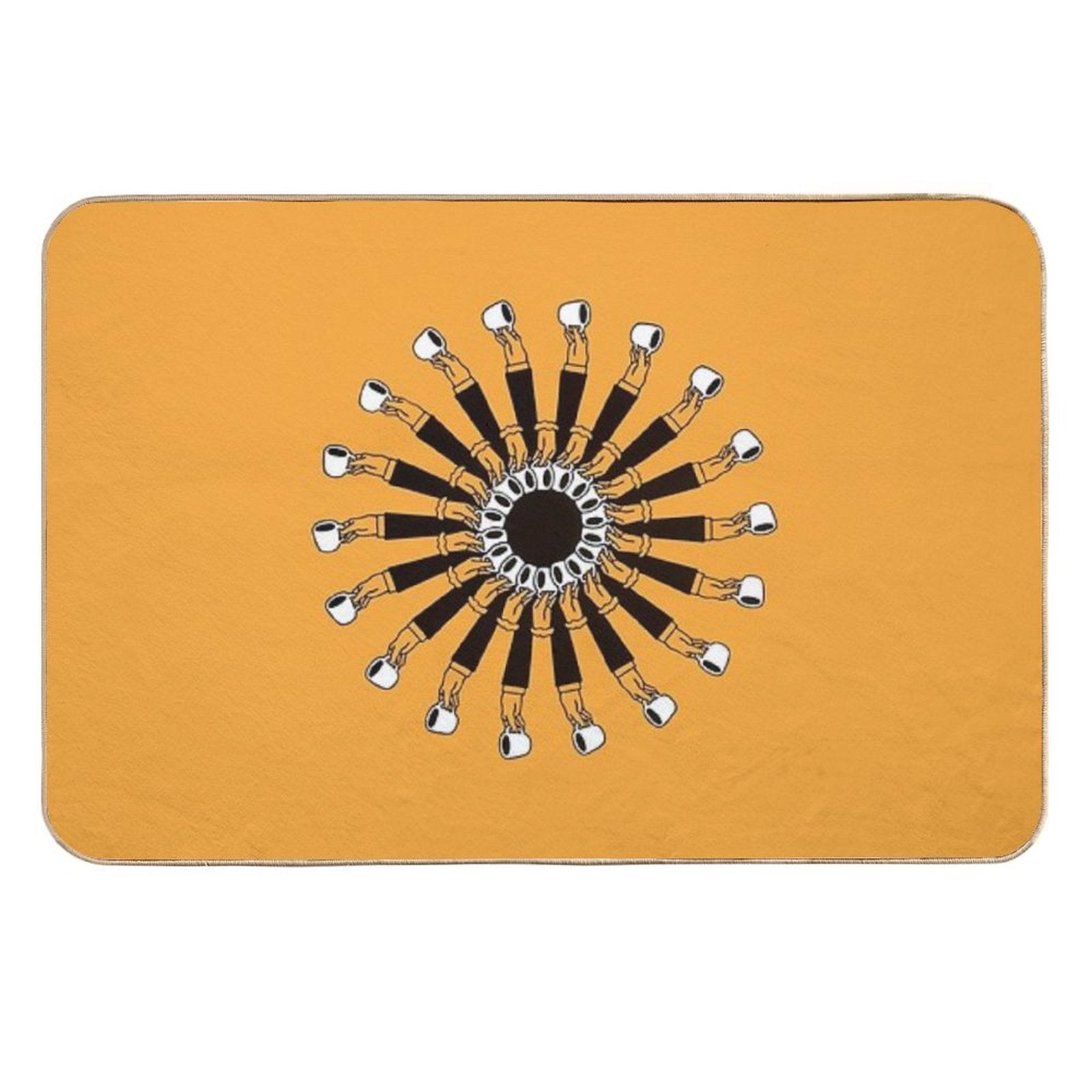 Hand Cup Coffee Shigeo Fukuda  Multi-Purpose Bath Mat