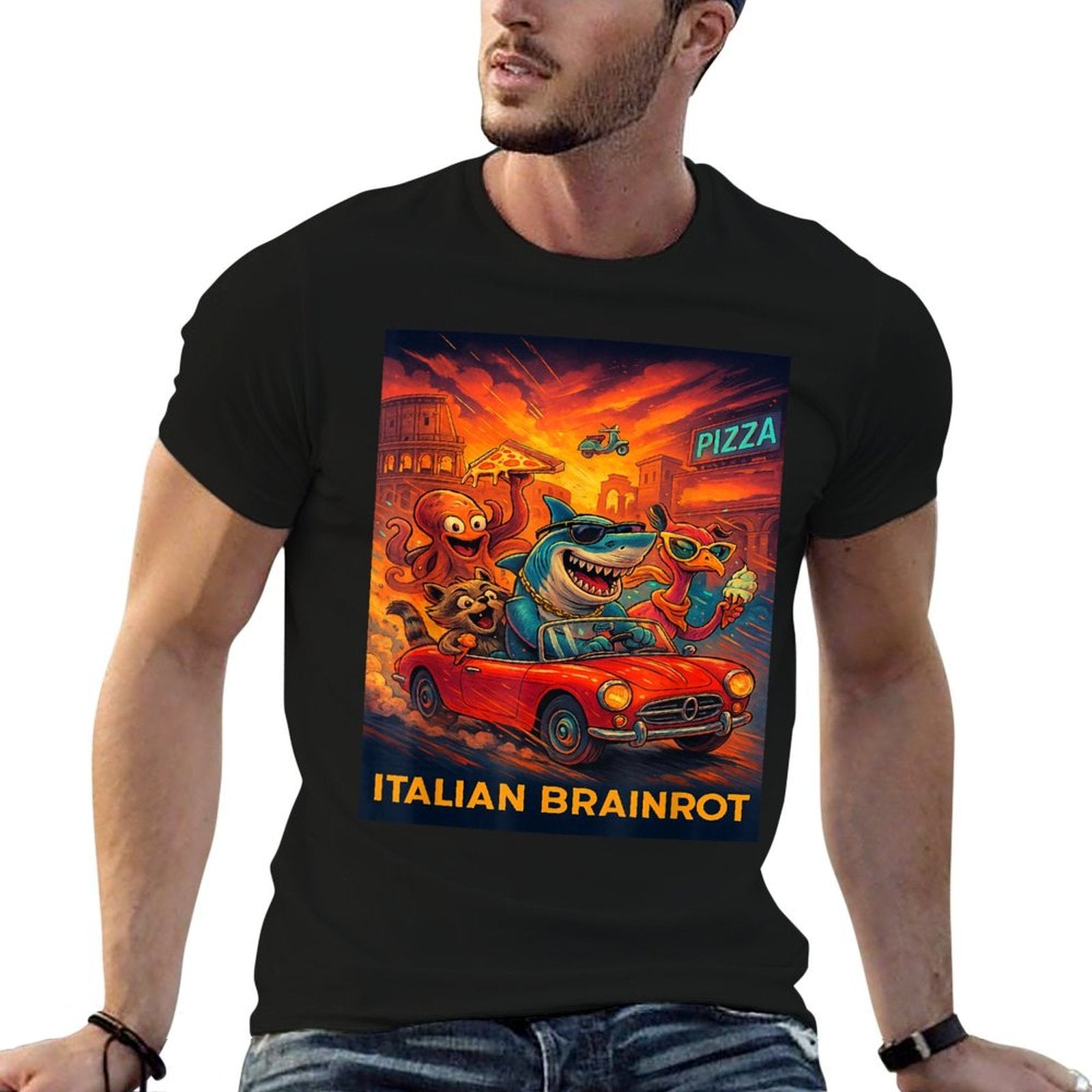 Italian Brainrot Trendy Viral Generated by AI Internet Meme  Vintage-inspired T-Shirt