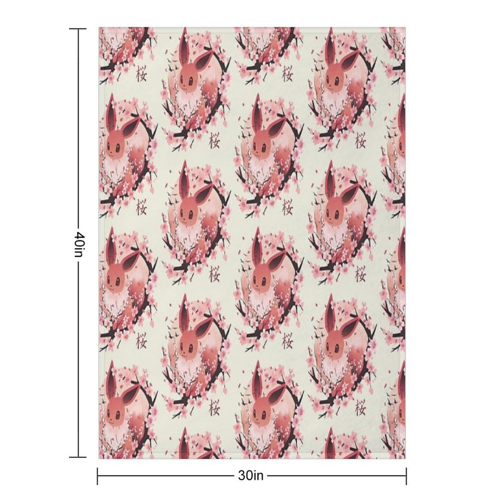 Sakura Eeveelution Machine-washable Throw Blanket