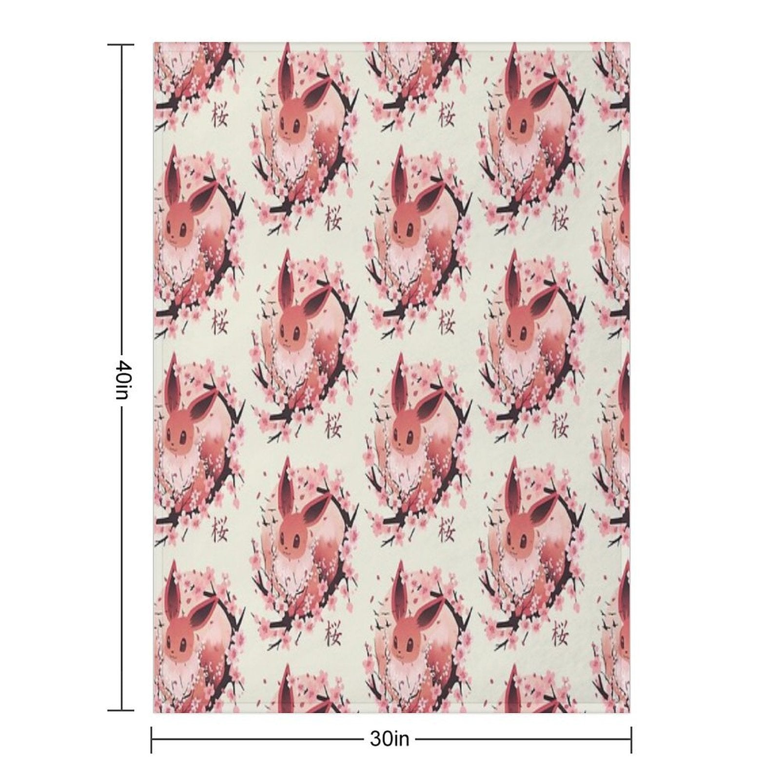 Sakura Eeveelution Machine-washable Throw Blanket