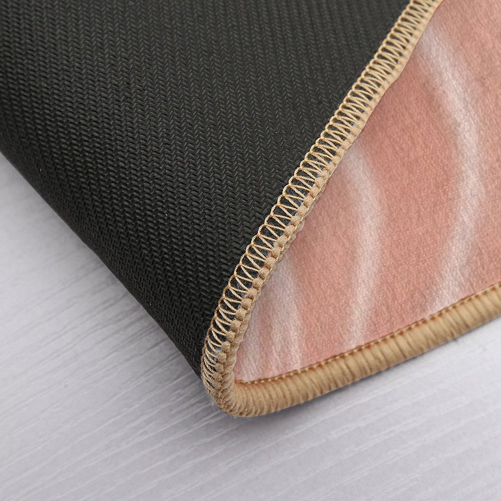 Blush SilkSatin Effect Pink  Slip-Resistant Bath Mat