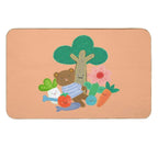 Critter & Carrot Crew Fun Under The Tree!  Fade-Resistant Bath Mat