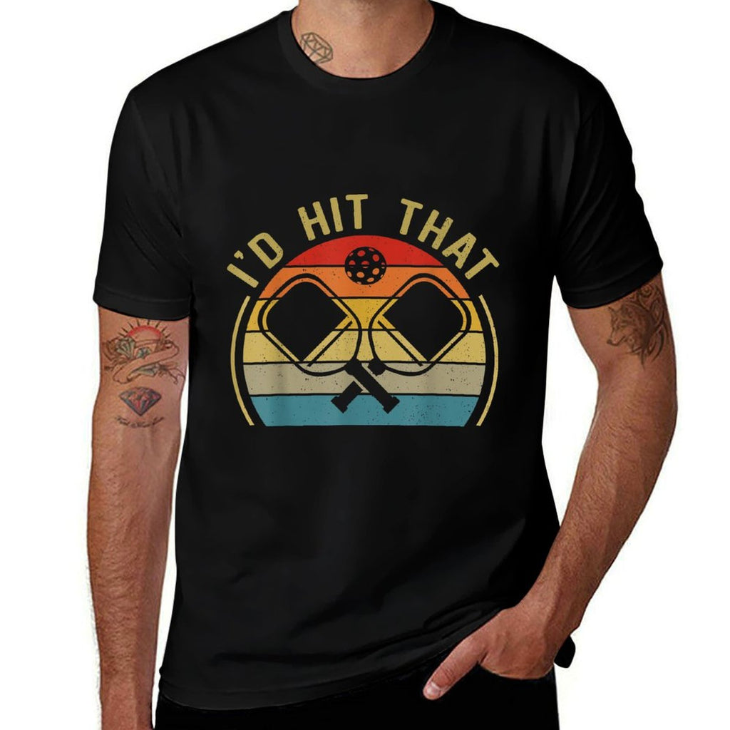 Pickleball Id Hit That Funny Vintage  Polyester Blend T-Shirt