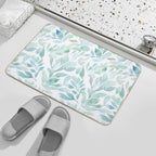 Watercolour Leaves 04  Pet-Safe Bath Mat