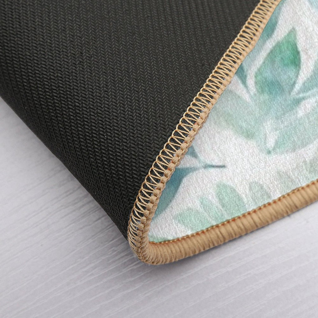 Watercolour Leaves 04  Pet-Safe Bath Mat