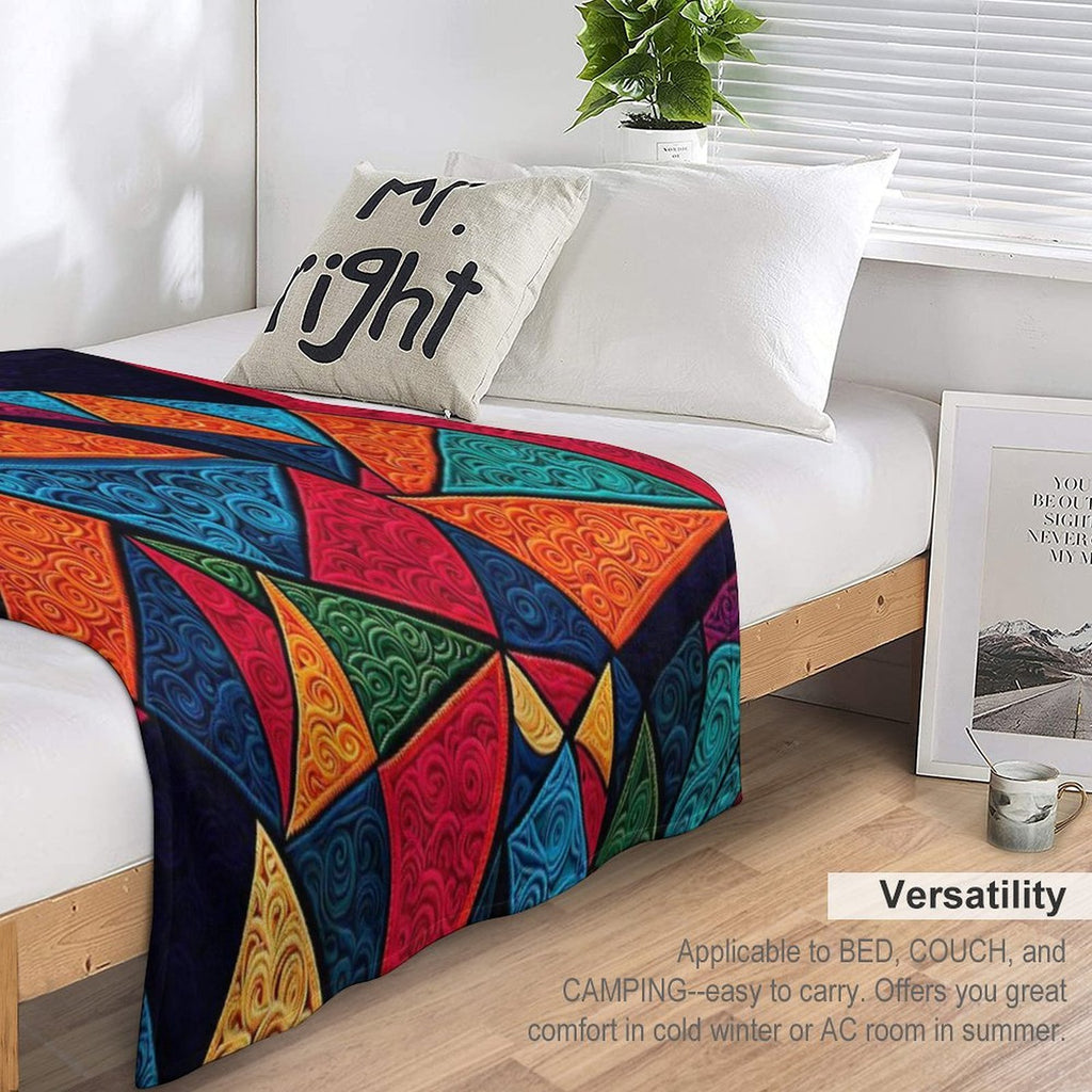 Colored Textures Series 21 Anti-pilling Throw Blanket