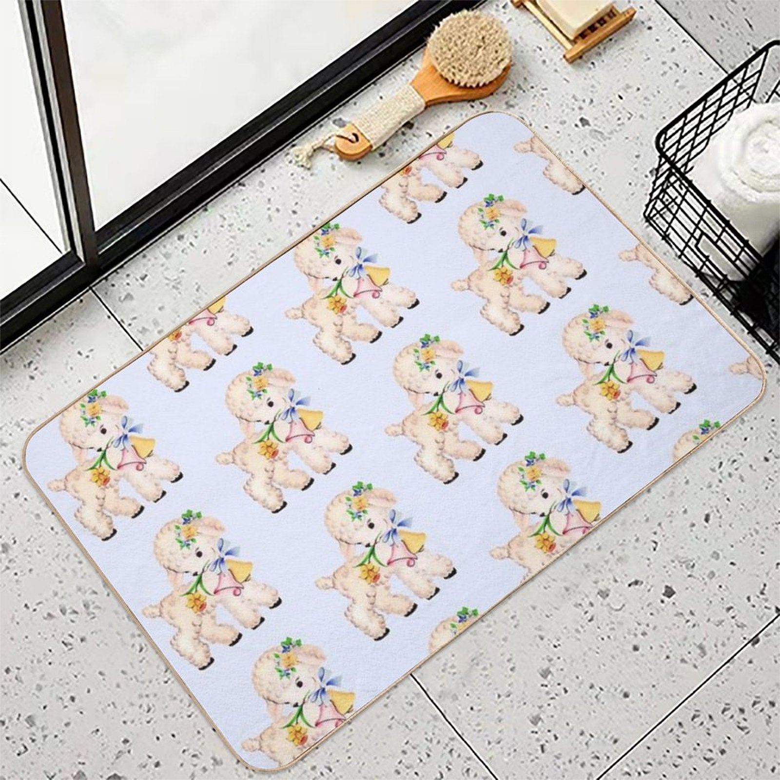 Kitsch Lamb  Rapid-Drying Bath Mat