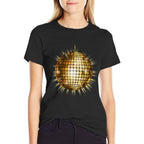 Gold Mirror Ball Cool T Funny Disco  Easy-care T-Shirt