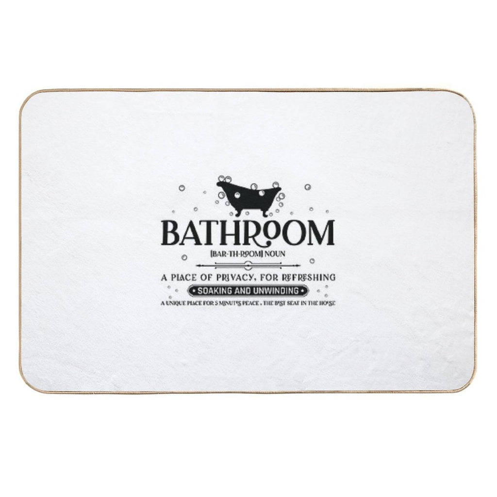 Funny Bathroom Description  Slip-Resistant Bath Mat