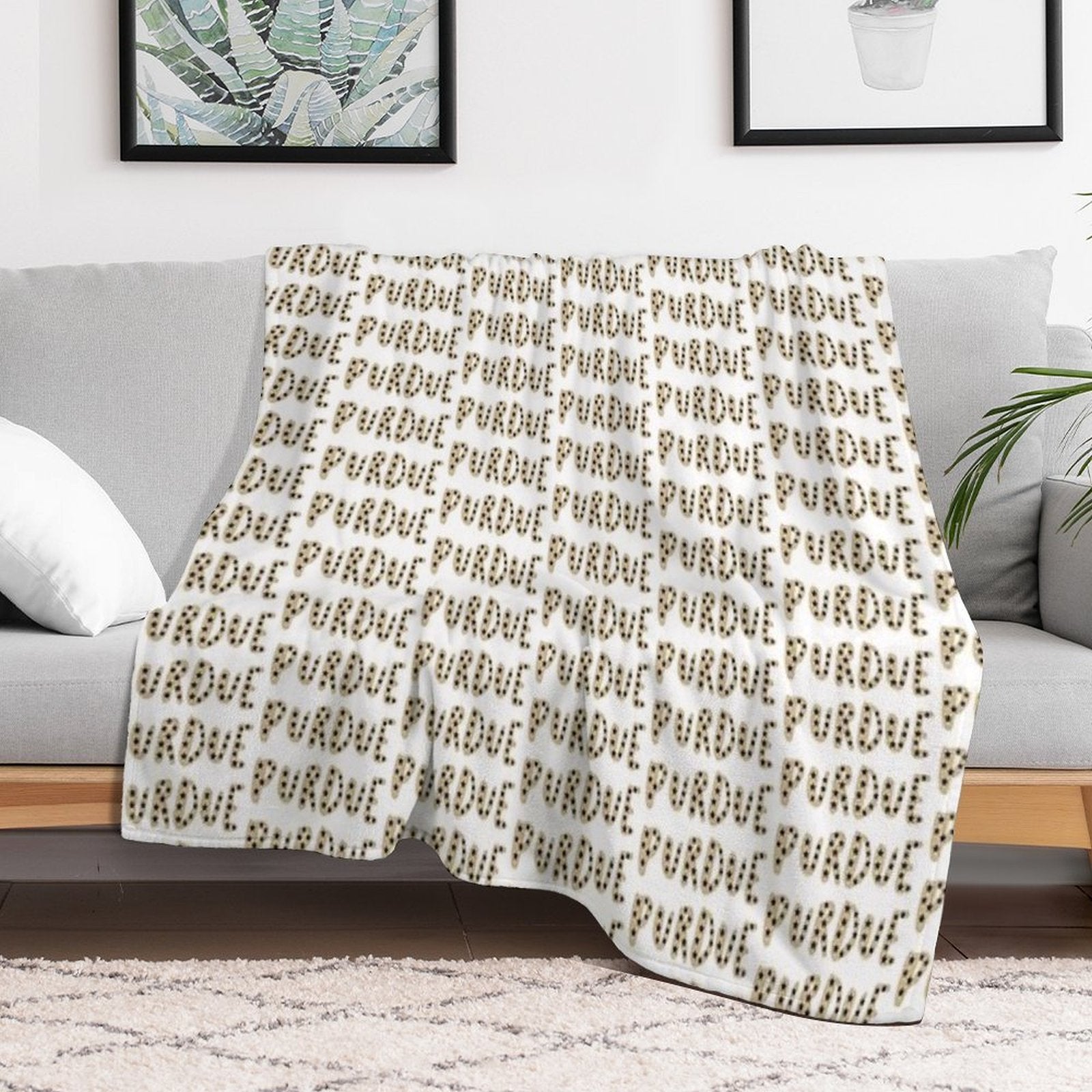 Purdue University Compact Throw Blanket