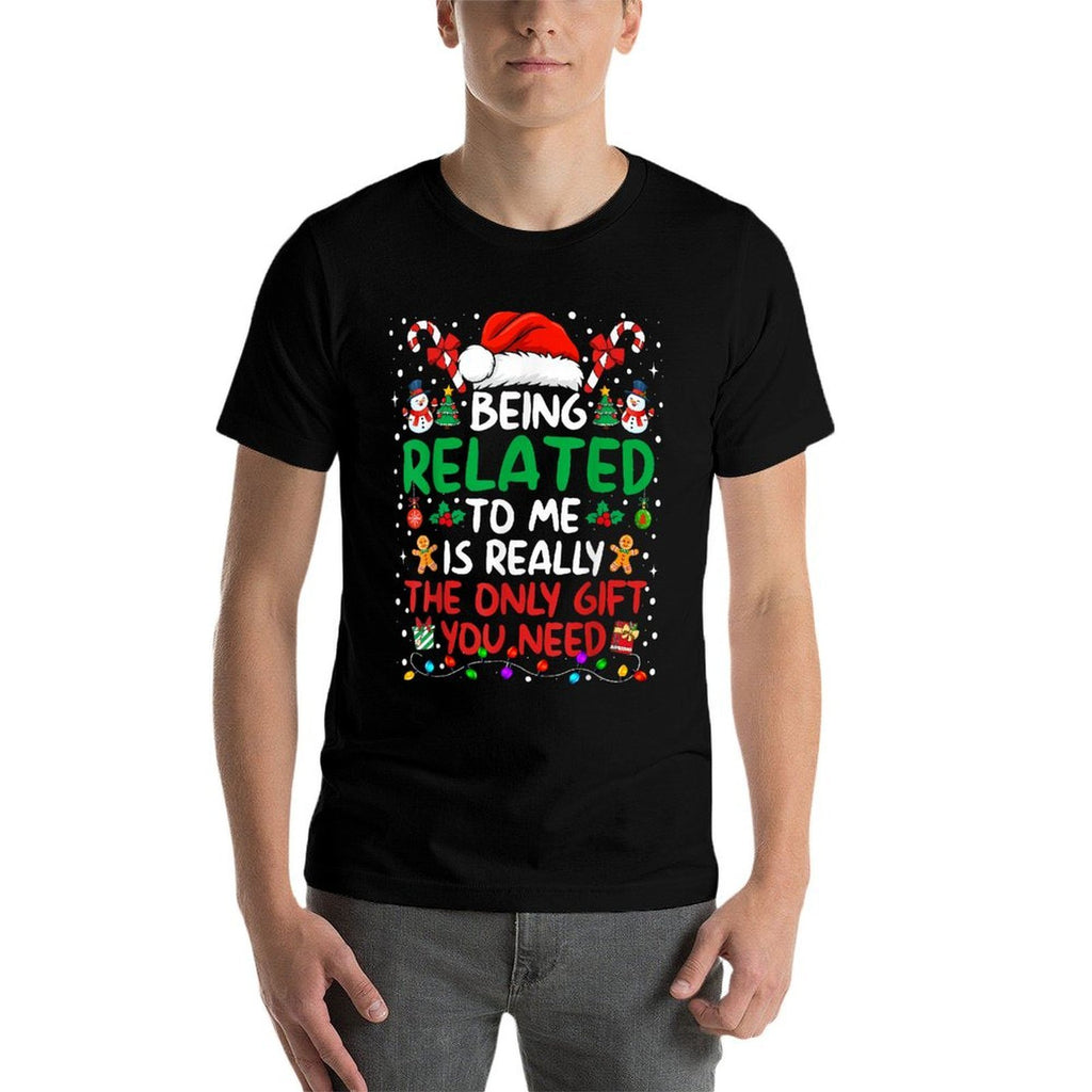 Being Related to Me Funny Christmas Family Xmas Pajamas  Breathable T-Shirt
