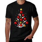 Funny Bowling Christmas Tree Lights Xmas Gifts For Men Women  Trendy Pattern T-Shirt