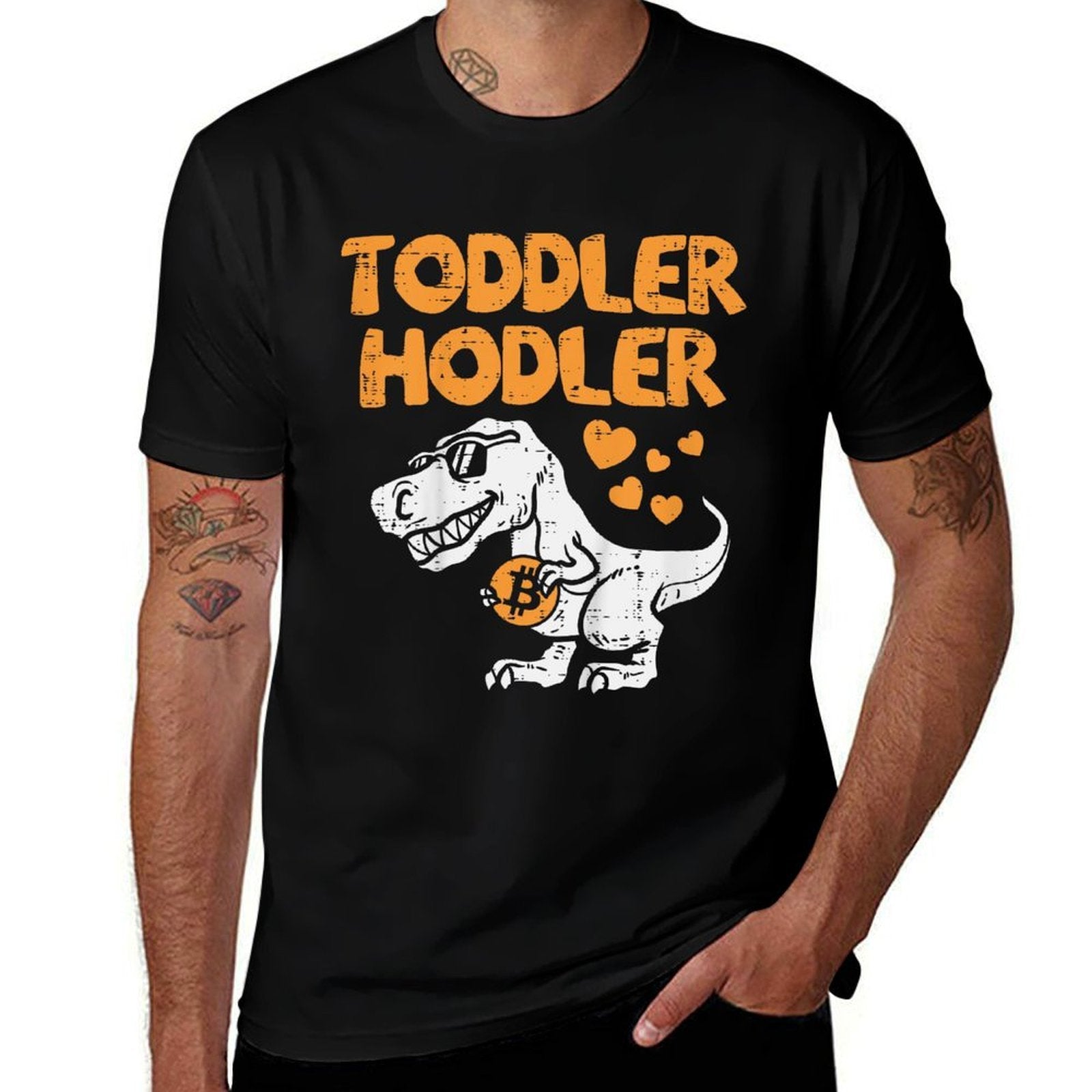 Toddler Hodler Trex Bitcoin BTC Crypto Cryptocurrency Kids  Odor-resistant T-Shirt