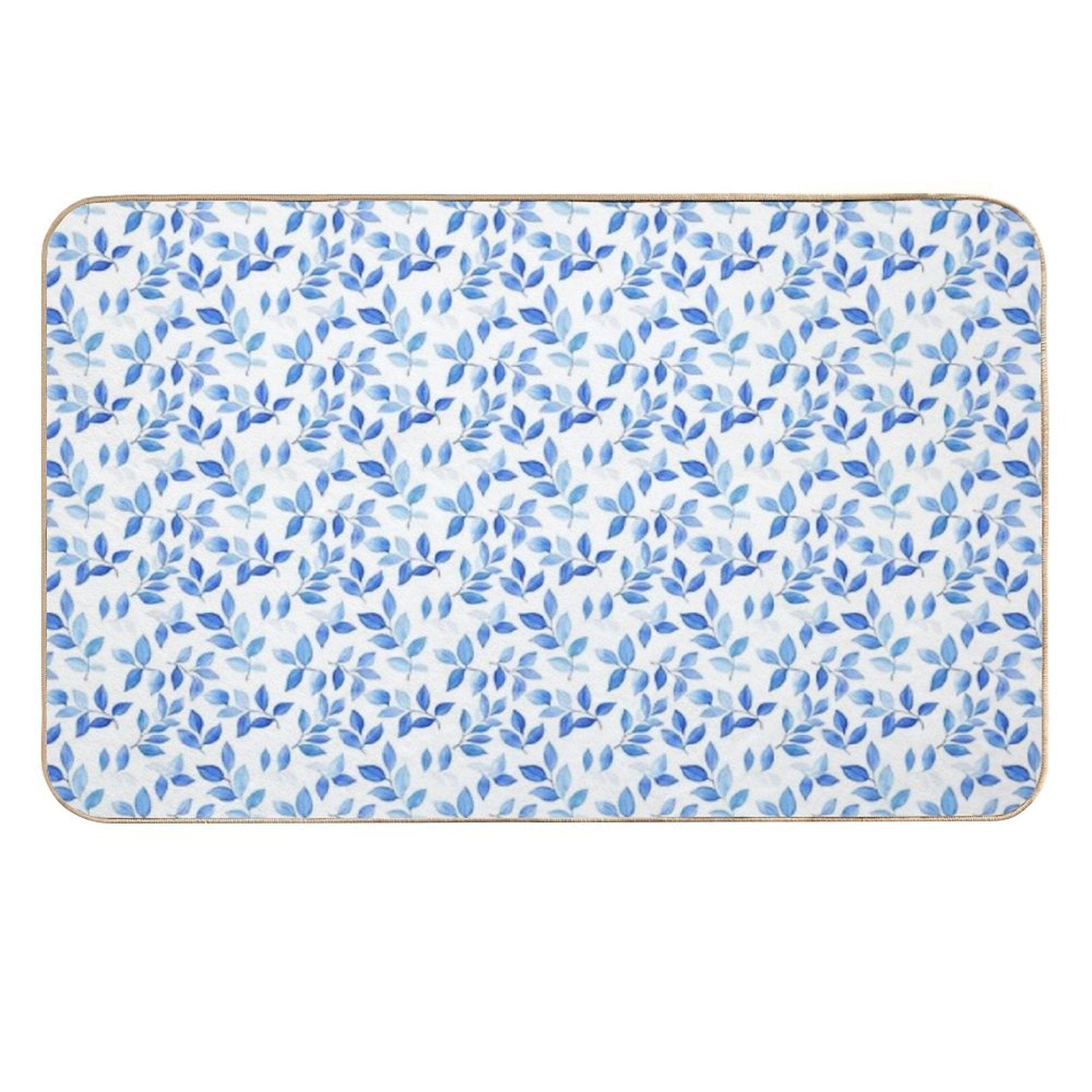 Floral Blue, Poetic Escape  Easy Maintenance Bath Mat