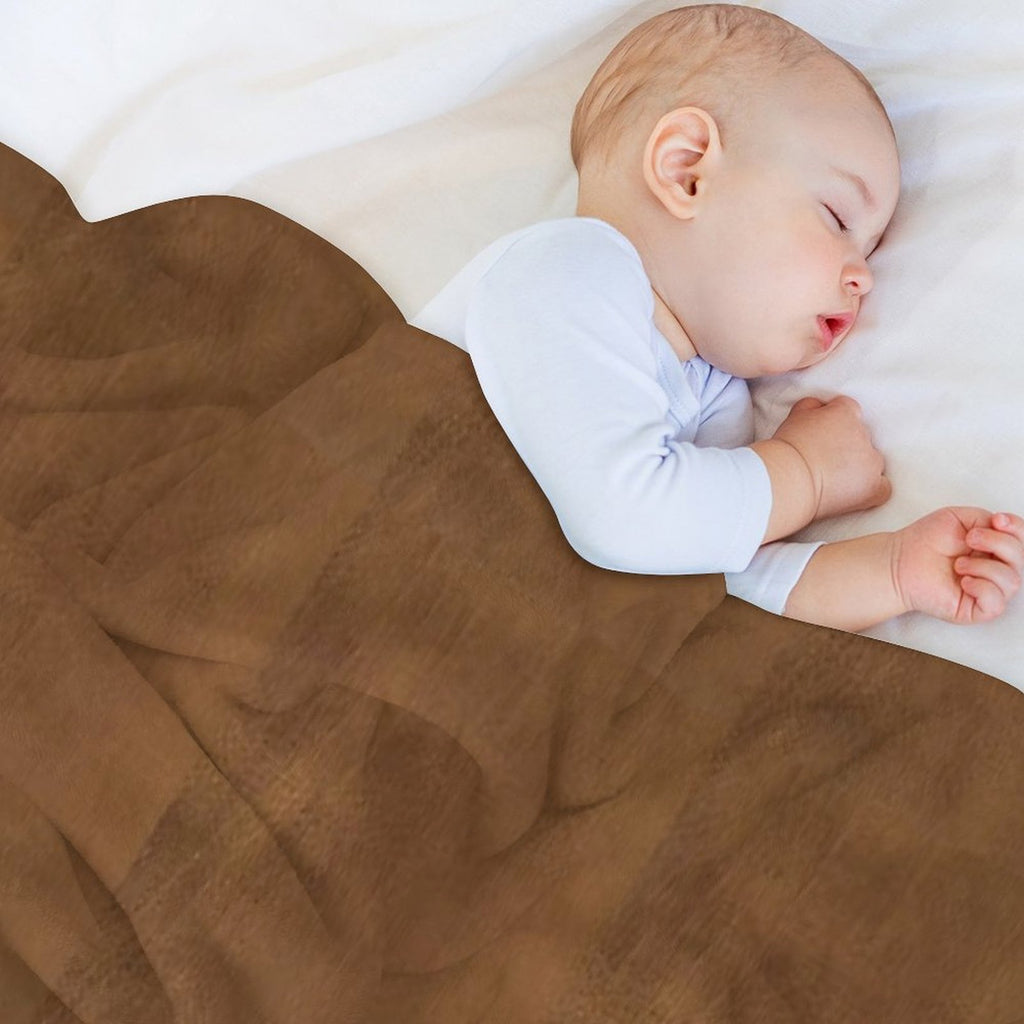 Brown Leather Anti-pilling Throw Blanket