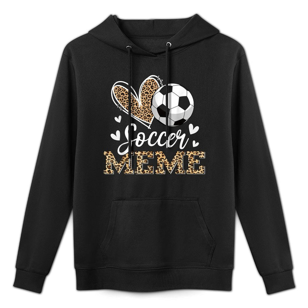Funny Soccer Meme Leopard Meme Soccer Player Versatile Streetwear Hoodie
