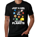 Just A Girl Who Loves Planets Solar System Space Astronaut  Summer-ready Fabric T-Shirt