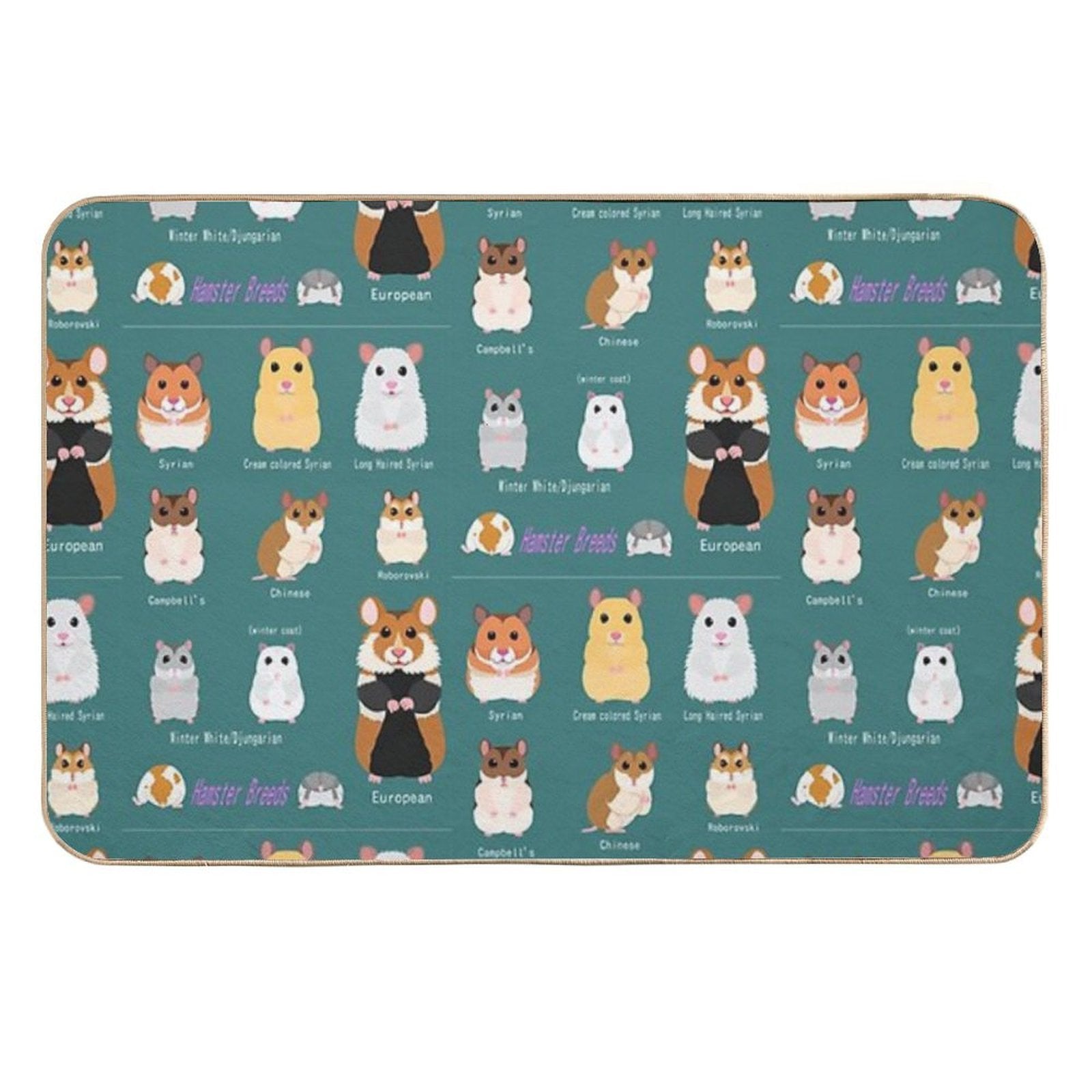Hamster Breeds Syrian Hamster  Long-Lasting Bath Mat