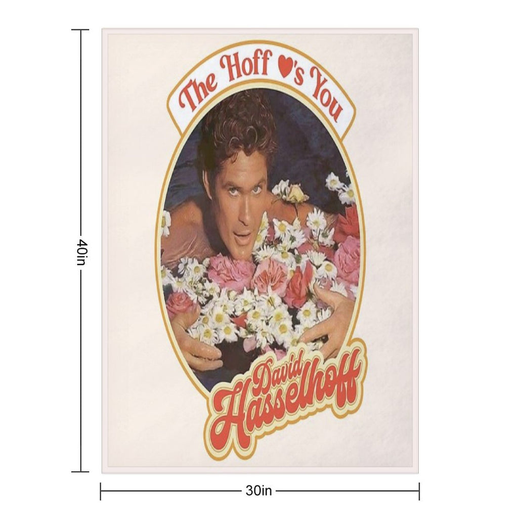 The Hoff Loves You Sustainable Throw Blanket