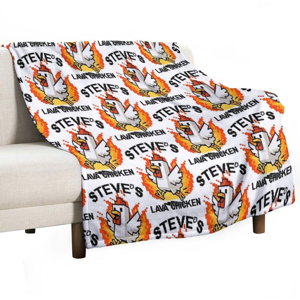 Steve's Lava Chicken Minecraft Movie All-season Throw Blanket