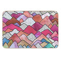 Mountains Dreams - Vivid Reds  Dirt-Trapping Bath Mat