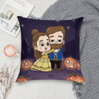 Pibu-beauty And Beast - Pibubear Soft Ultra-Soft Texture Throw Pillow