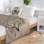 Cajal's Neurons Sketch Wrinkle-free Throw Blanket