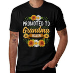 Promoted To Grandma Again Sunflower Gifts New Grandma  Durable T-Shirt