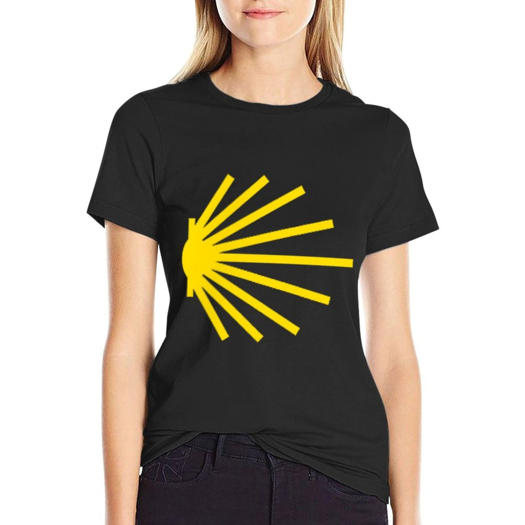 Camino De Santiago Scallop Shell Trail Symbol POCKET PATCH  Quick-drying T-Shirt