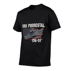 Veteran Aircraft Carrier Ideas for Father Son Boy USS Forrestal CVA-59 Aircraft Carrier Veterans Day  Classic T-Shirt