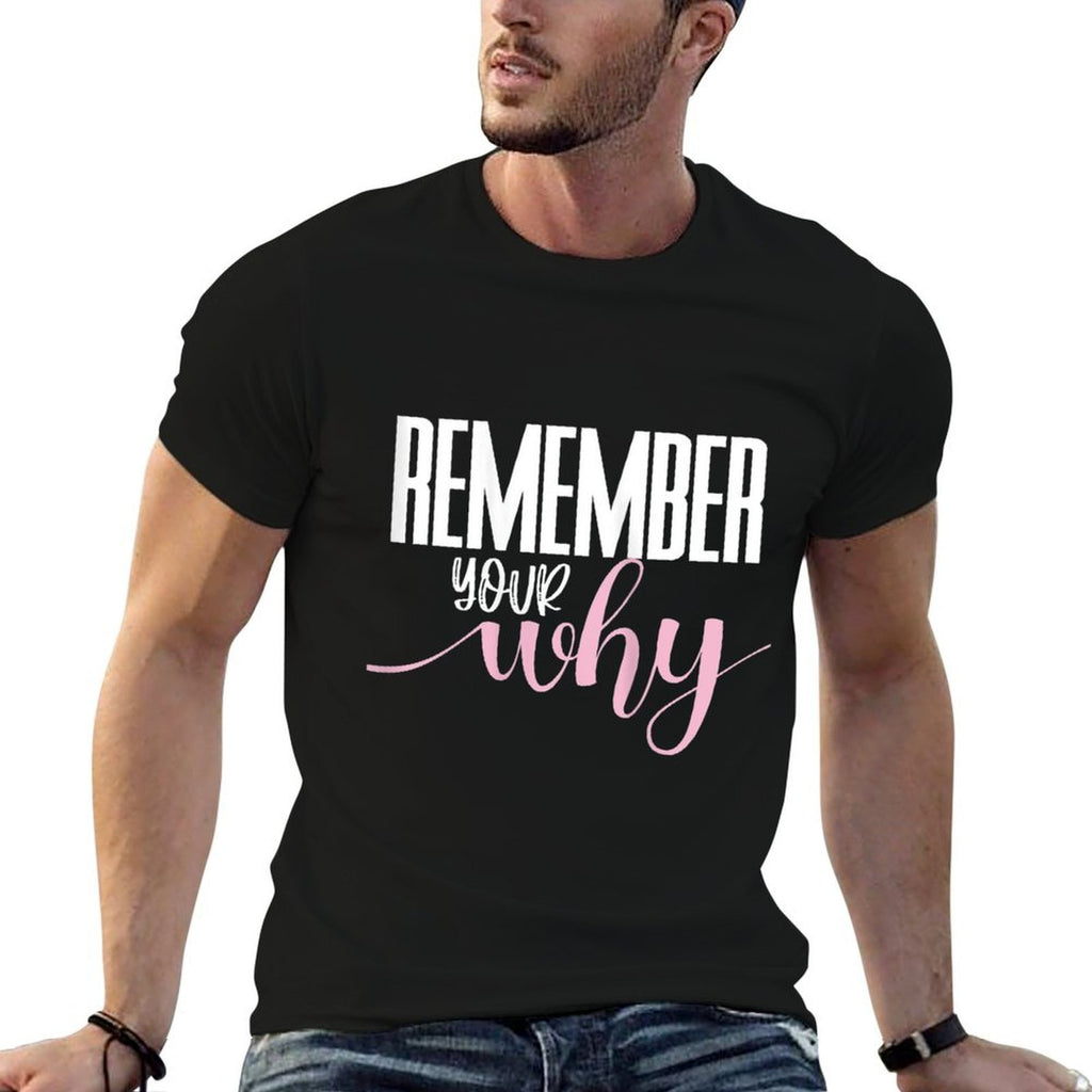 Womens Remember Your Why Gym Motivation Fitness Inspirational  Tagless Design T-Shirt