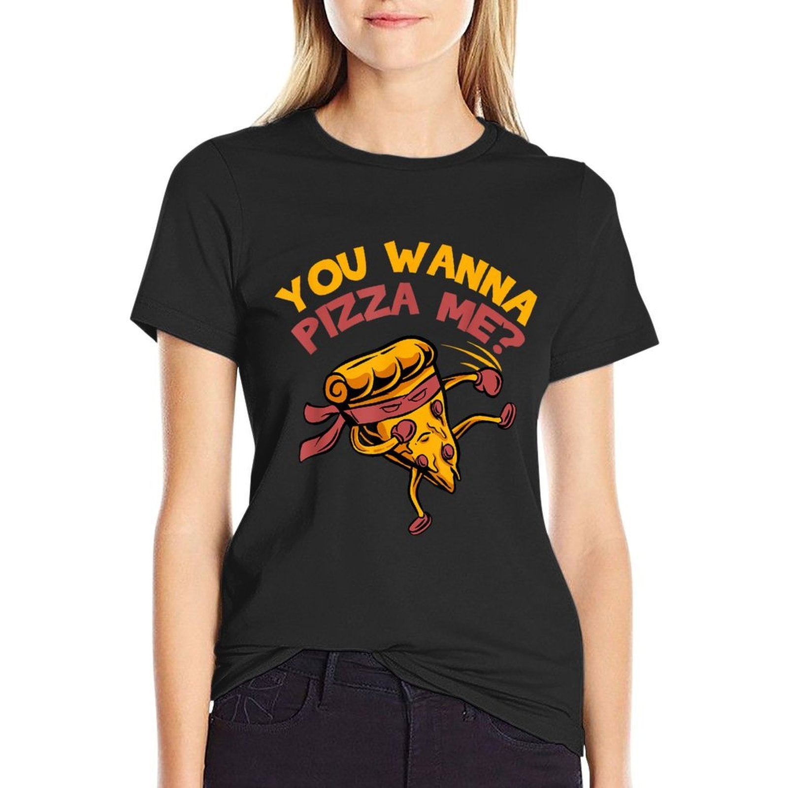 Funny You Wanna Pizza Me Foods Lovers  Cotton T-Shirt