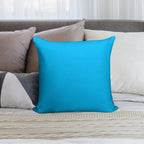 Deep Sky Blue  Solid Sky Blue  Plain Deep Sky Blue Soft High-Density Material Throw Pillow