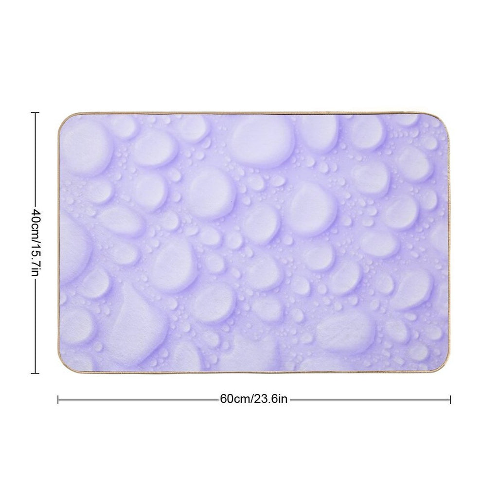 Purple Water Droplets Pattern  Eco-Friendly Bath Mat