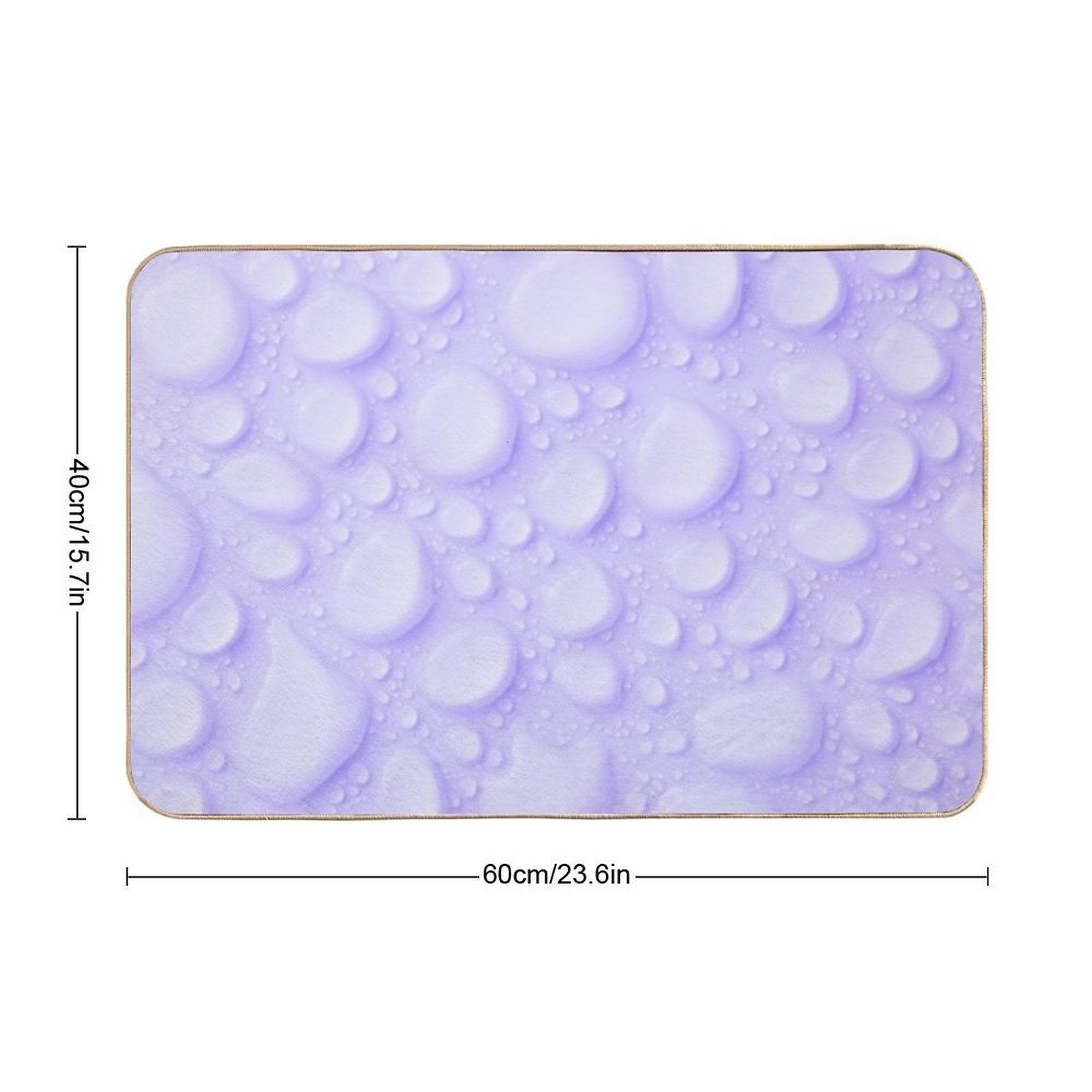 Purple Water Droplets Pattern  Eco-Friendly Bath Mat