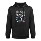 Kids 3rd Birthday This Little Butterfly Is 3 Years Old Customizable Surface Hoodie
